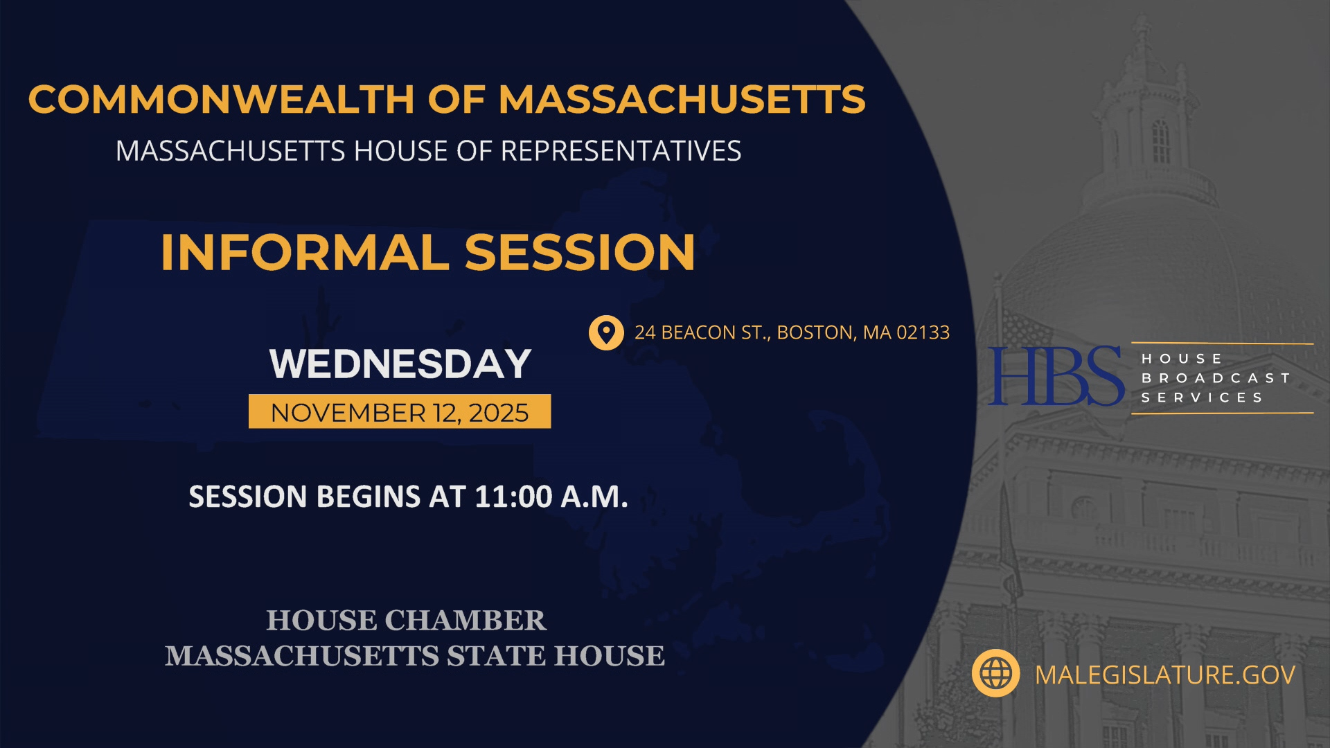 Thumbnail image for MA House of Representatives Informal Session: 11/12/2025