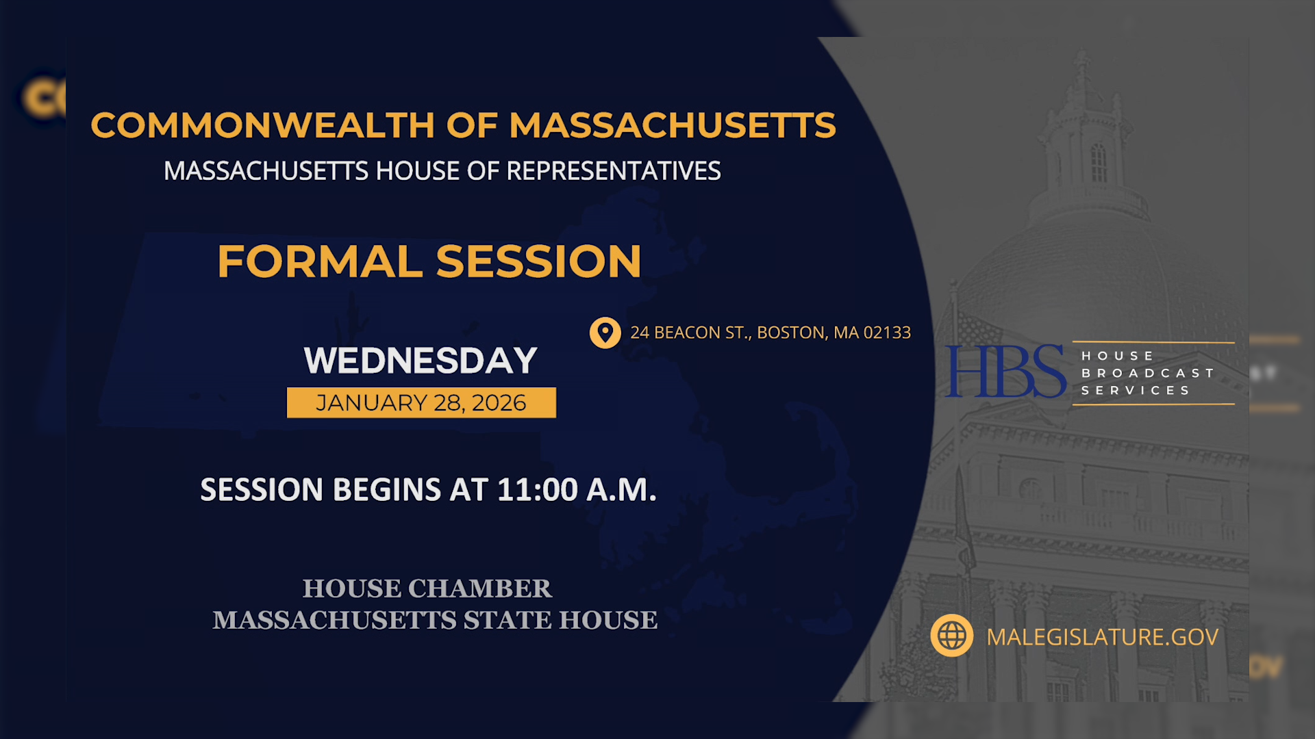 Thumbnail image for MA House of Representatives Formal Session: 1/28/2026