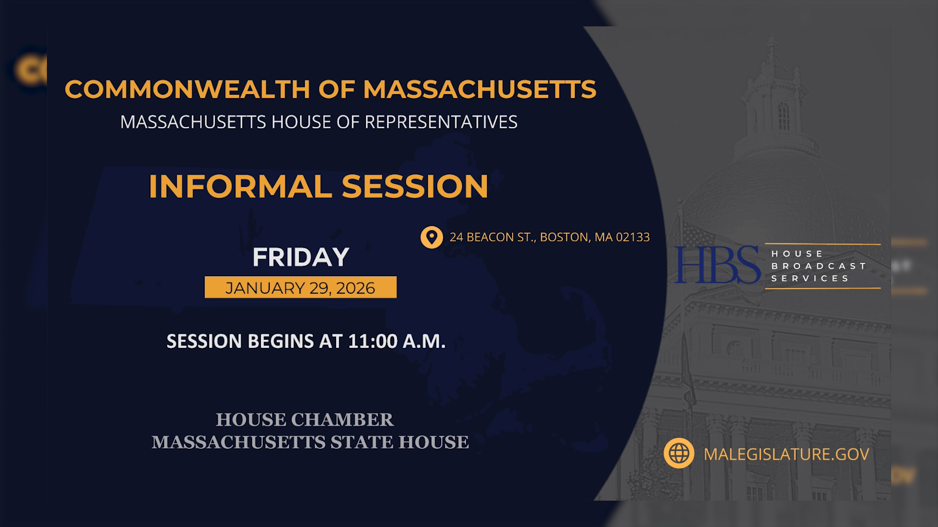 Thumbnail image for MA House of Representatives Informal Session: 1/29/2026