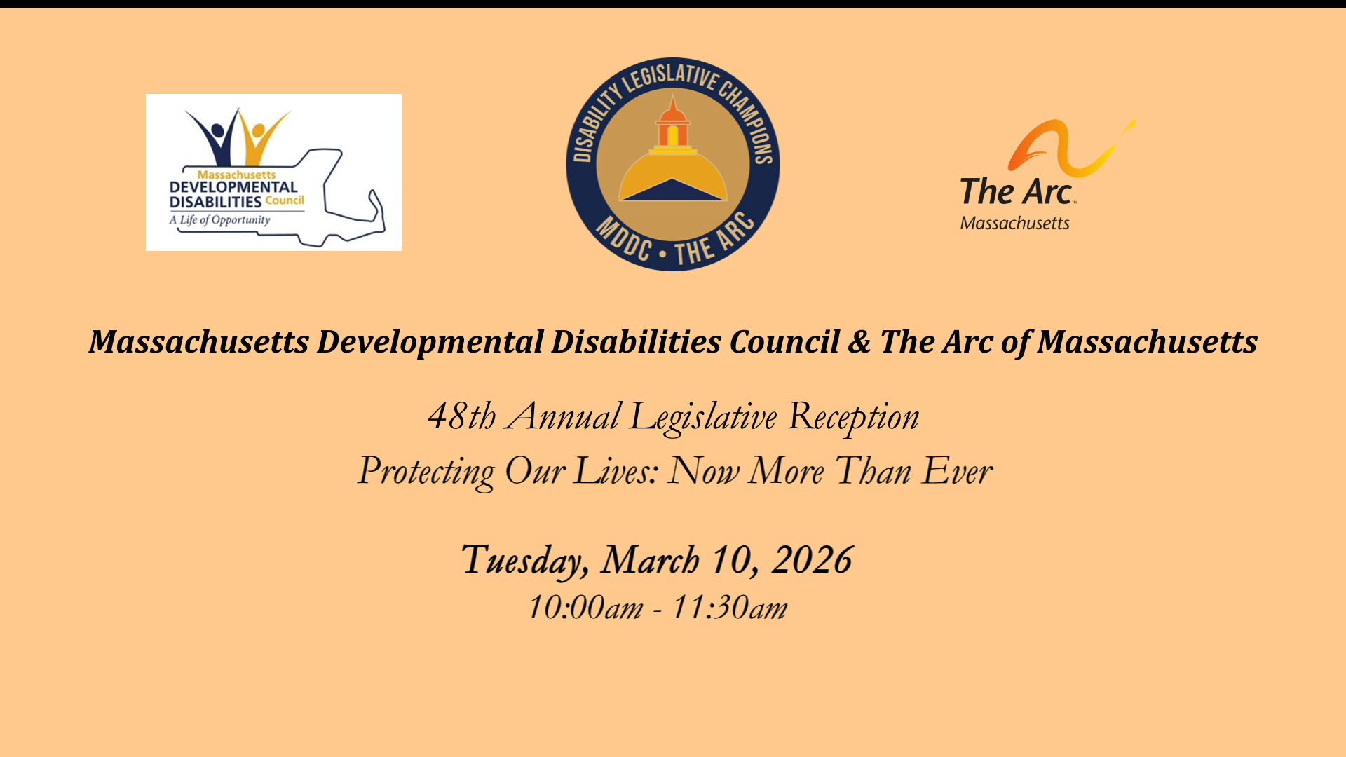 Thumbnail image for MDDC & Arc of Massachusetts Legislative Reception: 3/10/2026